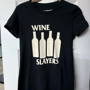 DIXXON Black Tee with Wine Bottle Graphic